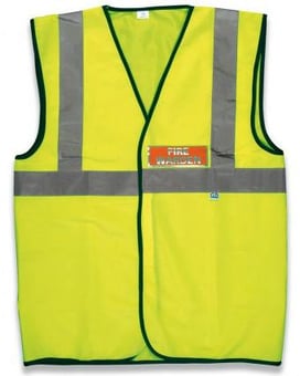 picture of High Visibility Fire Warden Waistcoat - Size L - [HS-114-1061]