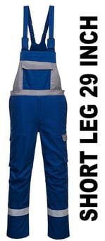 picture of Portwest Bizflame Ultra Two Tone Royal Blue/Grey Bib and Brace Short Leg - PW-FR07RBS