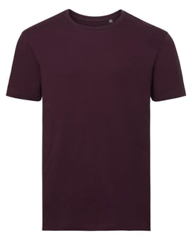 picture of Russell Men's Authentic Tee Pure Organic - Burgundy Red - BT-R108M-BUR