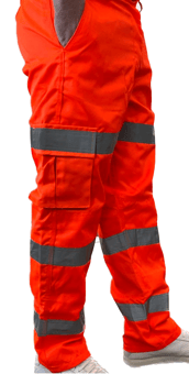 Picture of Orange Hi-Vis 3 Band Combat Trouser - Regular Leg - [PLW-CTO25R] - (DISC-W)