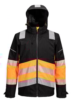 picture of Portwest PW368 - PW3 Hi-Vis Class 1 Extreme Rain Jacket - Orange/Black - PW-PW368OBR