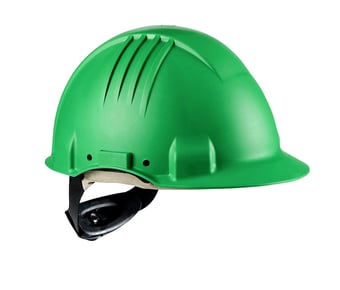 picture of 3M - Green High Heat Helmet Polyamide with Glass Fibre - Ratchet - Not Ventilated - [3M-G3501M-GP]