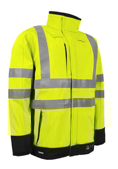 picture of Lyngsoe Multinorm Hi-Vis Softshell Jacket - Saturn Yellow/Navy - LS-ARC-LR20471-53/03