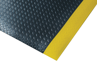 Picture of Kumfi Diamond Anti-Fatigue Mat Black/Yellow - 60cm x 18.3m Roll - [BLD-KD260BY]