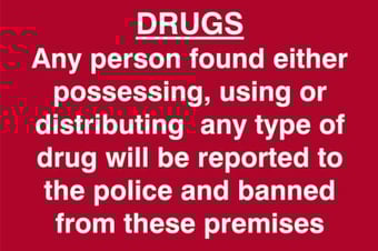 Picture of Spectrum DRUGS Any Person Found Either Possessing, Using Or Distributing - PVC 300 x 200mm - SCXO-CI-1604