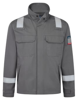 picture of Portwest FR741 - Bizflame Work+ FR Jacket - Grey - PW-FR741GRR