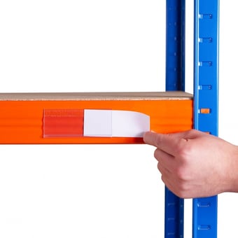 Picture of BiGDUG Extra-wide Industrial Racking Self-Adhesive Label Holder - 42 x 100mm - Pack of 100 - [BDU-TH410A5] - (LP)