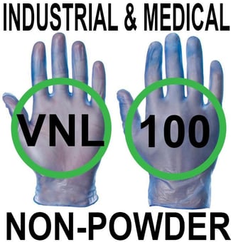 picture of Supertouch Industrial & Medical Powderfree Blue Vinyl Gloves - Box of 50 Pairs - ST-11211