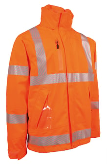picture of Lyngsoe Hi-Viz Breathable Rain Jacket Orange - LS-4WS-5057-05