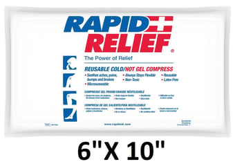 picture of Rapid Relief Deluxe Cold & Hot Gel Compress With Contour Gel 6"x 10" - [BE-RA402]