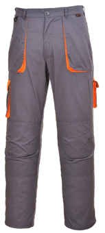 Picture of Portwest -  Texo Contrast Trouser - Grey - Tall Leg - 245g - PW-TX11GRT