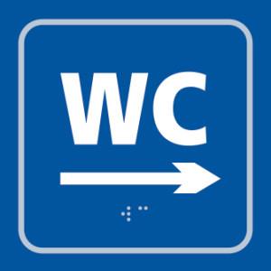 Picture of WC arrow right - Taktyle (150 x 150mm) - SCXO-CI-TK2041WHBL