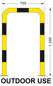 picture of BLACK BULL Protection Guard - Outdoor Use - 1,200 x 750mm - Yellow/Black - [MV-195.17.296]