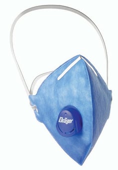 Picture of Drager X-Plore 1710V FFP1 Fold Flat Valved Mask - Pack of 10 - [BL-750545]