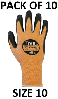 picture of TraffiGlove Metric Be Aware Breathable Gloves - Size 10 - Pack of 10 - TS-TG3210-10X10 - (AMZPK2)