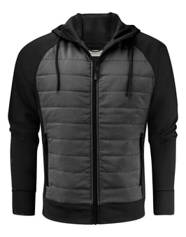 picture of James Harvest Keyport Full Zip Hooded Hybrid Jacket - Black - BT-HAR2112032-H900
