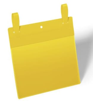 Picture of Durable - Pocket With Fastening Strap A5 Landscape - Yellow - Pack 50 - [DL-174904]