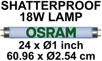picture of Osram - 18 Watts Lamp For Fly Killers - BL368 - Shatter Resistant - [BP-LS18WS-O] - (DISC-R)