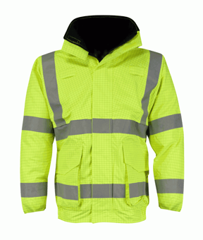 picture of Hydra-Matrix FR Hi Vis Yellow Bomber Jacket - OB-FRASMBJ