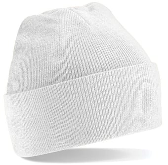 picture of Beechfield B45 Original Cuffed Beanie - White - BT-B45-WHITE