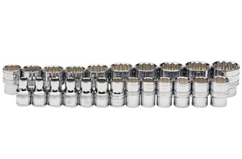 Picture of Draper - Sq. Dr. Loose Metric Polished Chrome Socket - 23 Pieces - [DO-34561]