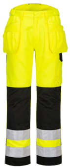 picture of Portwest - PW2 Hi-Vis Holster Trouser - Yellow/Black - PW-PW242YBR