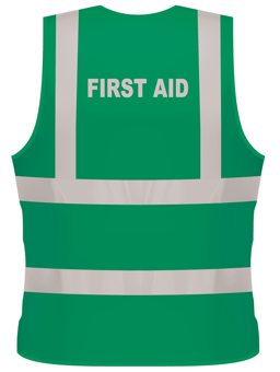picture of First Aid Paramedic Green Hi-Vis Waistcoat - [IH-BI89-FIRSTAID] - (DISC-W)