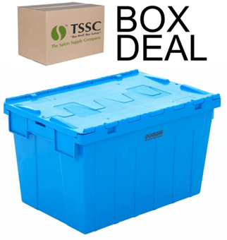 picture of BiGDUG Tote Boxes - 355h x 400w x 600d mm - 62L - Blue - Box Deal of 10 - [IH-BDU-TSPALC62] - (LP)