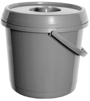picture of Whitefurze 14L Bucket & Lid - Silver - [WHF-H07032]