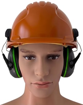 picture of JSP Evo3 Orange Vented Hard Hat With Sonis 1 Mounted Ear Defenders - [IH-EVO3OSONIS1] - (LP)