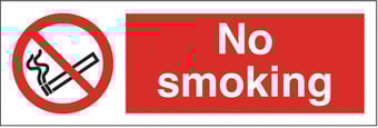 picture of No Smoking Sign MEDIUM - 300 X 100Hmm - Rigid Plastic - [AS-PR1-RP]