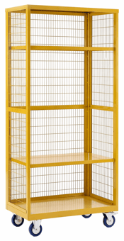 Picture of QMP Hazardous Boxwell Trolley Without Doors - Steel - 1355H x 1200W x 600D mm - [QM-XW131260HZMY] - (LP)