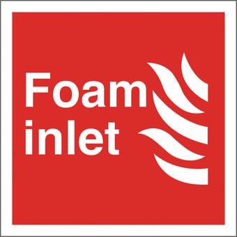 picture of Foam Inlet Sign - 200 X 200Hmm - Rigid Plastic - [AS-FI23-RP]