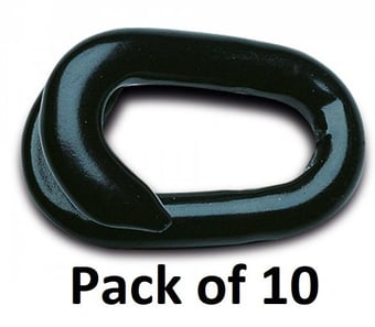 picture of Chain Connecting Link Galvanised Steel + Plastic Coated - Black - Pack of 10 - [MV-216.12.503]