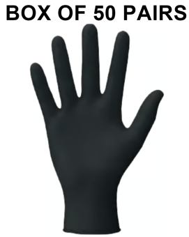 picture of Mercator Nitrylex Classic Black Gloves - Box of 50 Pairs - JE-RD301040Q