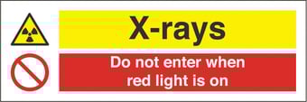 Picture of X-rays Do Not Enter Sign - 300 x 100Hmm - Rigid Plastic - [AS-WA241-RP]