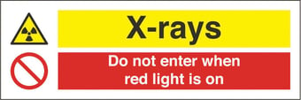 Picture of X-rays Do Not Enter Sign - 300 x 100Hmm - Rigid Plastic - [AS-WA241-RP]