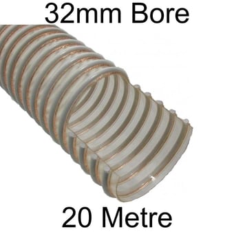 picture of Anti-Static Polyurethane Ducting - 32mm Bore x 20m - [HP-CPUAS12CLR20M]