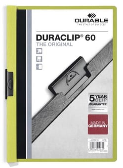 Picture of Durable - DURACLIP 60 Clip Folder - A4 - Green - Pack of 25 - [DL-220905]