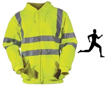 Picture of Yellow Hi-Vis Zip Hoody - BI-16 - (DISC-W)