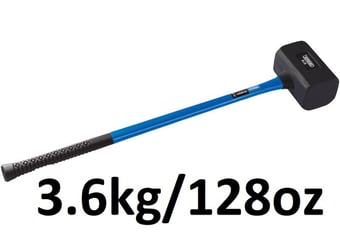 picture of Draper - Rubber Dead Blow Hammer with Fibreglass Shafts (3.6kg/128oz) - [DO-74318]