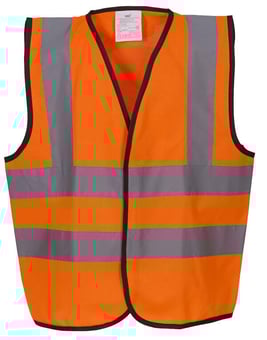 picture of Yoko Children's Hi-Vis Orange Waistcoat - BT-HVW100CH-O