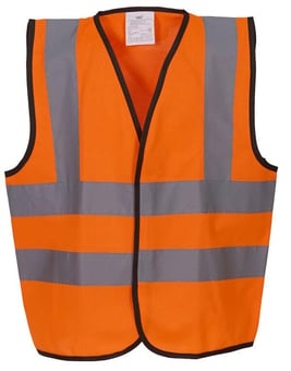 Picture of Yoko Children's Hi-Vis Orange Waistcoat - BT-HVW100CH-O