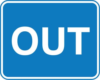 Picture of Parking & Site Management - OUT Sign - Class 1 Ref  BSEN 12899-1 2001 - 600 x 450Hmm - Reflective - 3mm Aluminium - [AS-TR24-ALU]