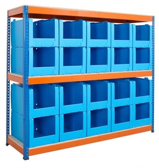 picture of BiG400 Correx Euro Stacking Pick Bin Kit - 1980h x 2135w x 610d mm - With 30x Bins - [BDU-SPBK3]