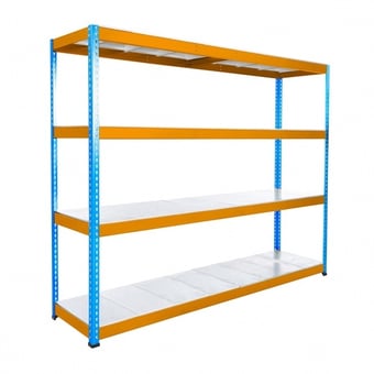 Picture of BiGDUG BiG400 Racking 4 Levels - Steel Shelves - 1980h x 1830w x 455d mm - [BDU-B41918044BOS]