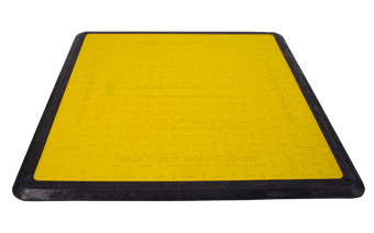 Picture of LowPro Trench Cover with Flexi-Edge - 112.5cm x 112.5cm - Black / Yellow - [OX-0825]