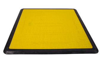 Picture of LowPro Trench Cover with Flexi-Edge - 112.5cm x 112.5cm - Black / Yellow - [OX-0825] - (HP)