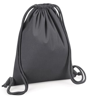 Picture of Westford Mill Organic Premium Cotton Gymsack - Graphite Grey - [BT-W260-GGRY]
