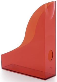 picture of Durable - Magazine Rack Basic - Transparent Red - 230 x 70 x 305mm - Pack of 6 - [DL-1701711003]